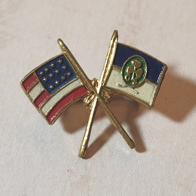 USA and GS Crossed Flag Pin