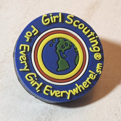 Girl Scouting World Rubber Pin