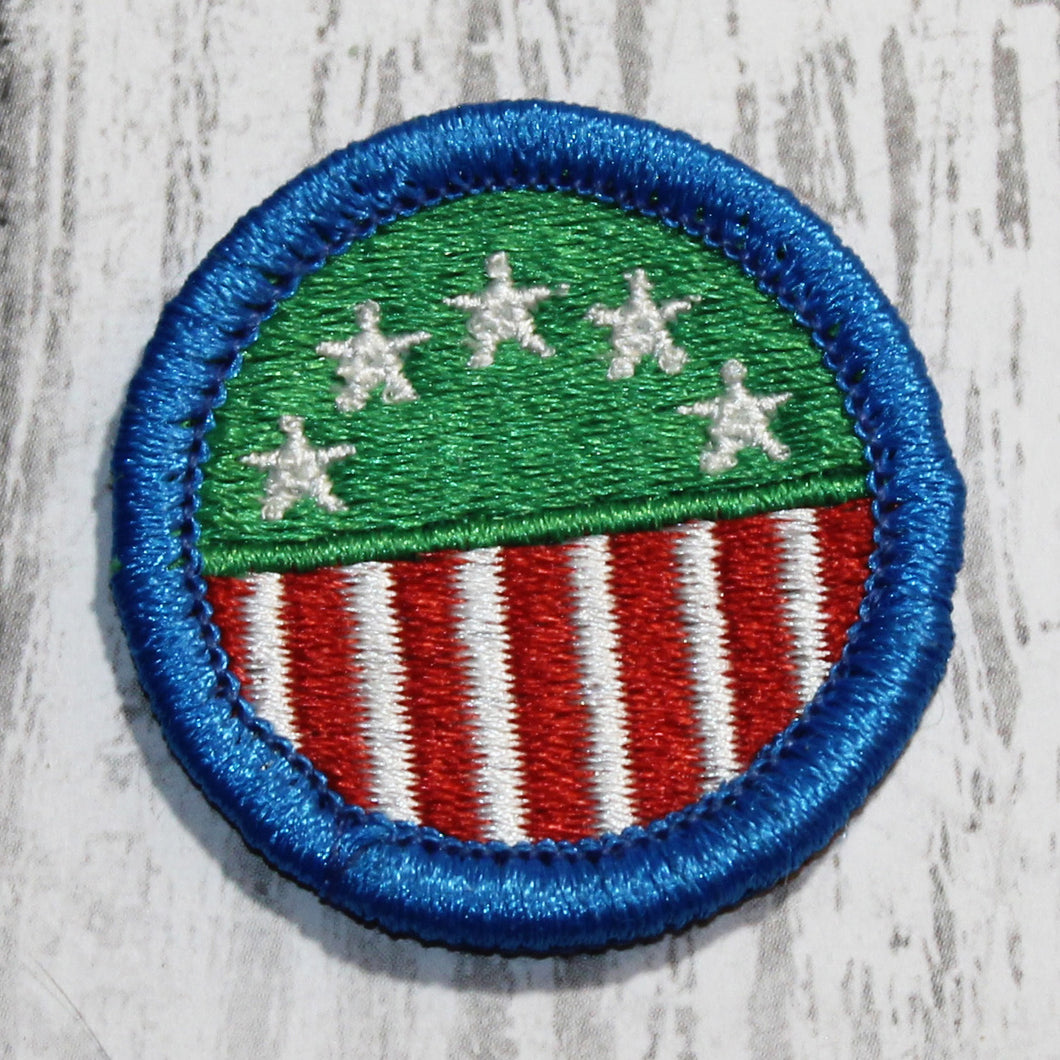 Girl Scouting In The USA (Blue Border)